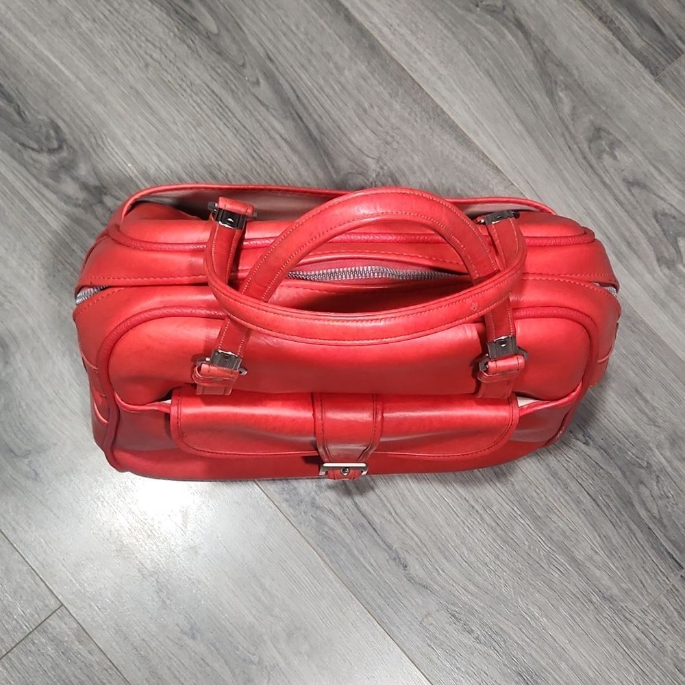 Vintage Tomato Red American Tourister Travel Bag - Picture 2 of 11